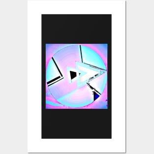 PASTEL ART DECO MOD GEOMETRIC DESIGN,AQUA, PINK, PURPLE Posters and Art